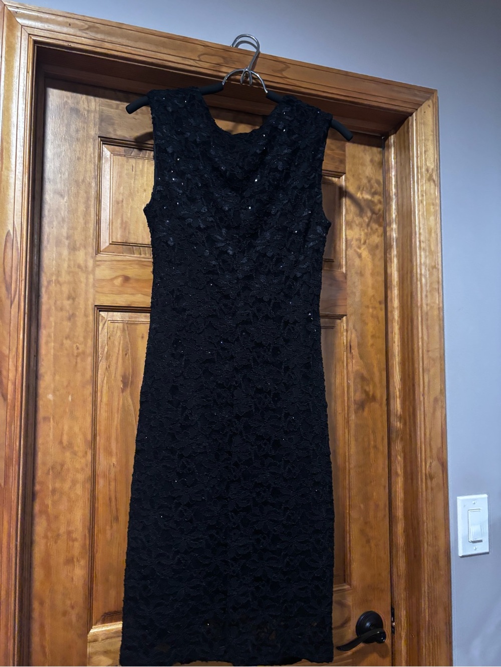 Black Lace Sleeveless Sheath Dress